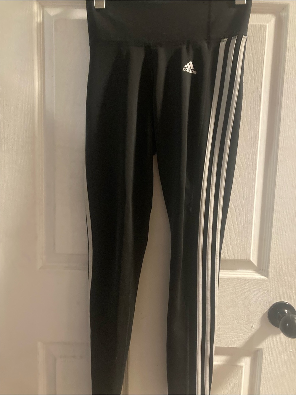 adidas Black Joggers with White Trefoil Logo